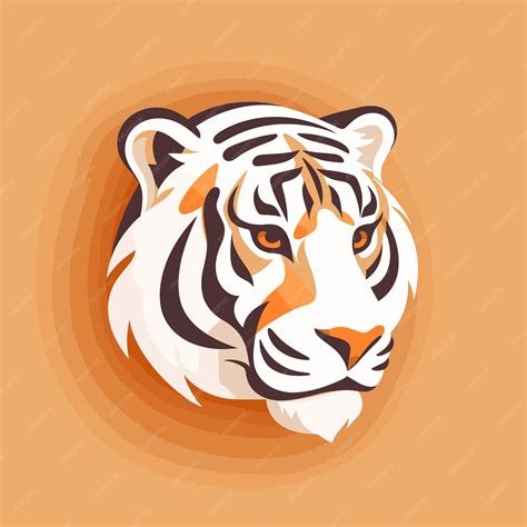 Premium Vector Hand Drawn Tiger Head Logo Design