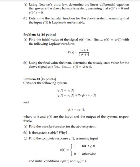 Solved Problem 1 10 Points Consider The Following System