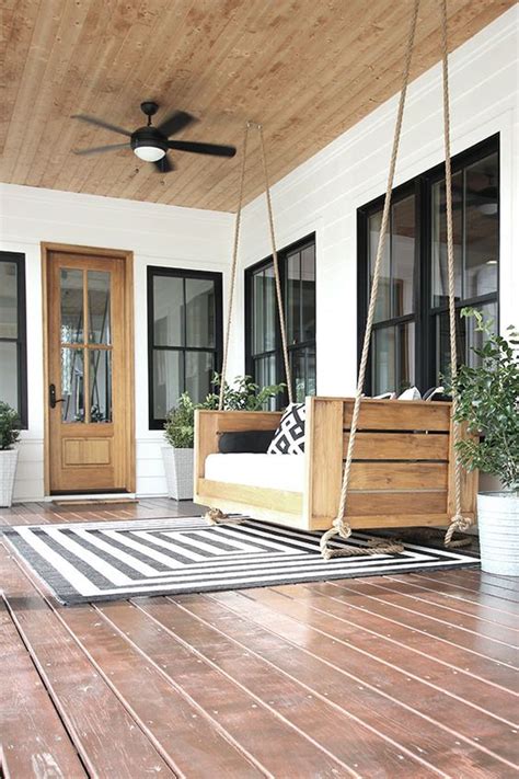 25 Farmhouse Porch Swings For A Cozy Entryway Nikki S Plate