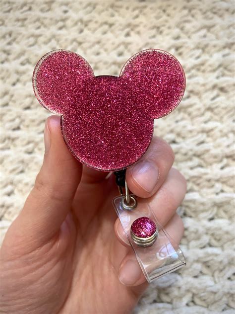 Minnie Mouse Inspired Badge Reel Disney Badge Reel Mickey Etsy