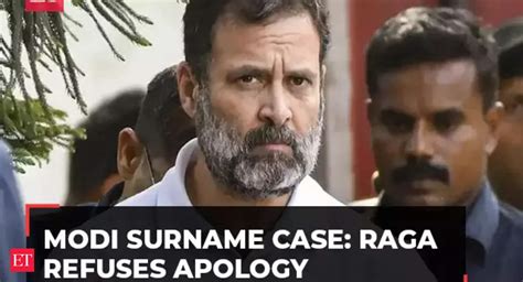 Modi Surname Modi Surname Case Rahul Gandhi Refuses Apology Files