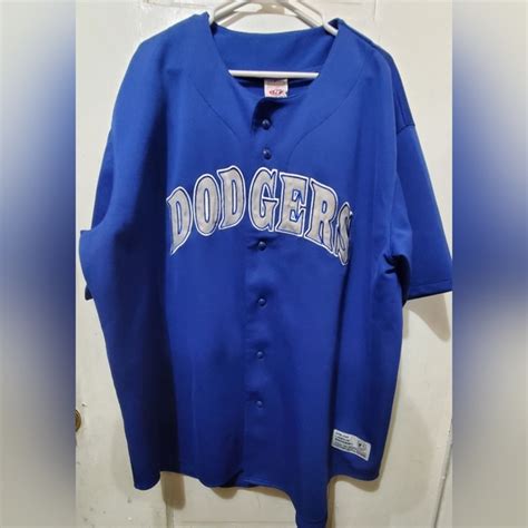 Genuine Merchandise | Shirts | Los Angeles Dodgers Blue Baseball Jersey ...