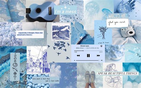 Baby Blue Collage Wallpapers Wallpaper Cave