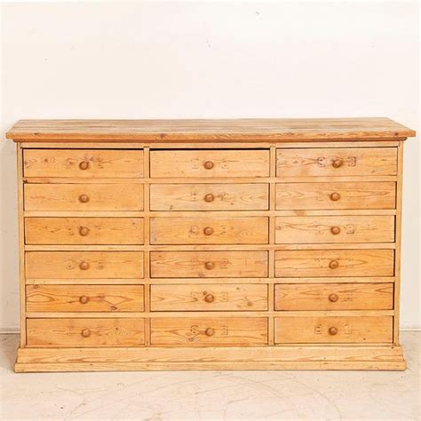 Antique Pine Apothecary Shop Cabinet With 18 Drawers At 1stdibs