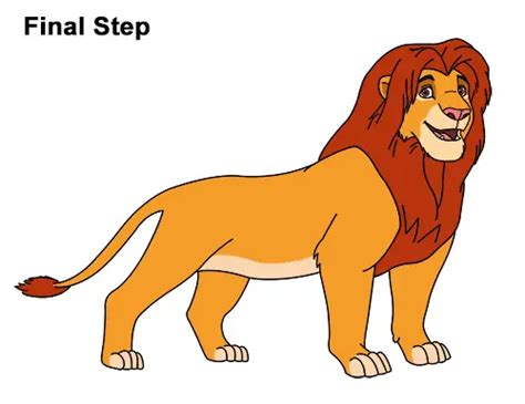 How To Draw Simba Grown Up