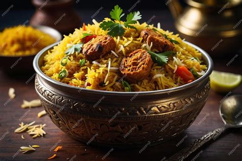 Premium Photo | Traditional Indian Veg Biryani with Saffron Rice