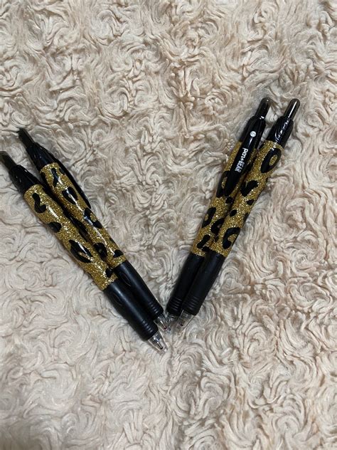 Leopard Print Glitter Pens Etsy