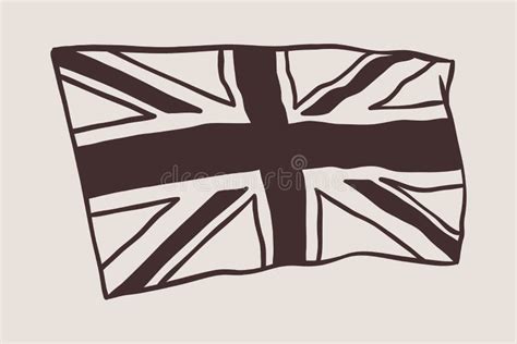 Ilustración Vectorial De La Bandera Blanca Negra Del Reino Unido