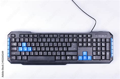 Computer keyboard isolated on the white background Stock Photo | Adobe Stock