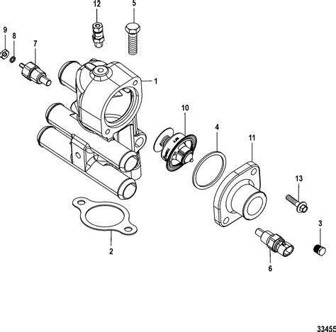 Mercury Mercruiser 350 Mag Mpi Alpha Bravo Ec 1a300000 Thru 1a611927 Thermostat And