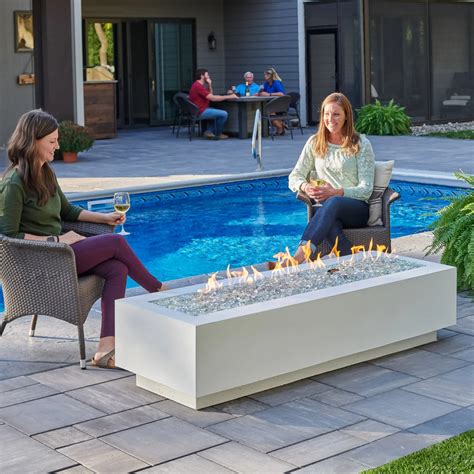 Outdoor Greatroom Cove Linear Gas Fire Pit Table Fire Pits