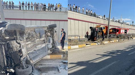 Vanda kontrolden çıkan otomobil takla attı 3 Yaralı Şehrivan Van