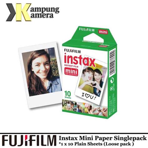 Paper Film Instax Mini Single Pack 10 Sheet Loose Pack For All Instax