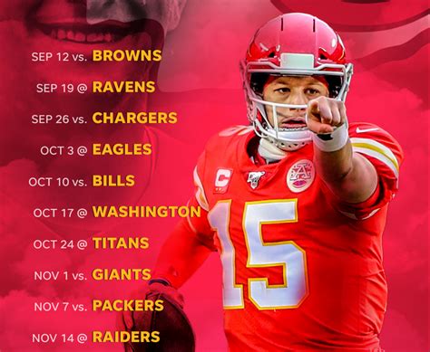 2021 Kansas City Chiefs Schedule: Downloadable Wallpaper