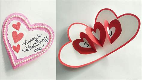 Diy Heart Shape Pop Up Valentine Card How To Make A Heart Shape Pop Up Card Valentine Card