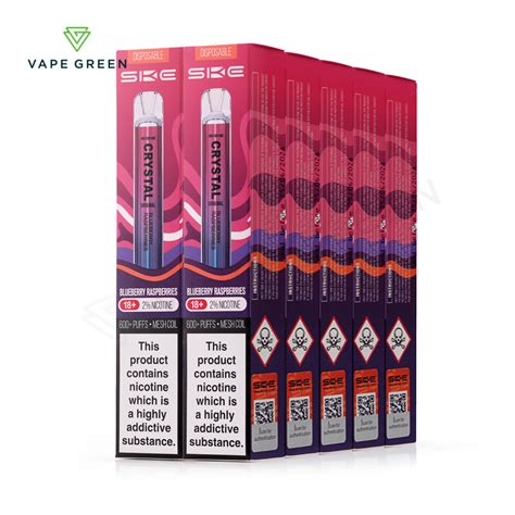 Blueberry Raspberries Disposable Vape By SKE Crystal Bar 10 Pack