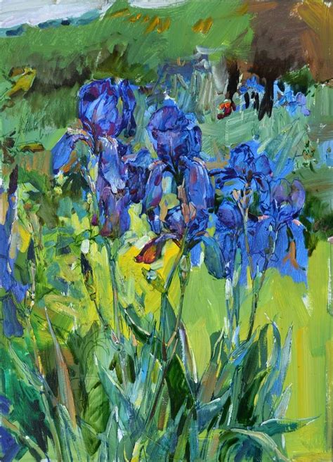 Iris flowers Painting by Andrii Kutsachenko | Saatchi Art | Watercolor ...