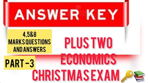 Plus Two Economics Christmas Exam Answer Key Solved Question Paper