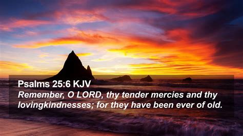 Psalms 25 6 KJV Desktop Wallpaper Remember O LORD Thy Tender