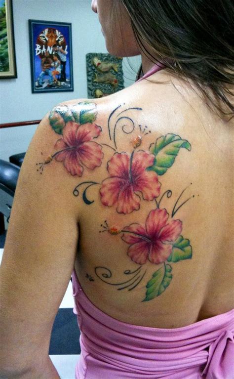 Hibiscus Flower Tattoos Shoulder Blade | Best Flower Site