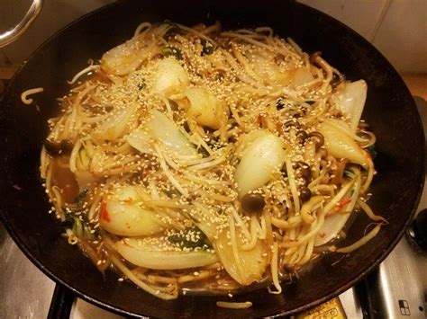 Braised Pak choi (Bok choi), mushrooms and tauge (bean sprouts) recipe – Culture, food and ...