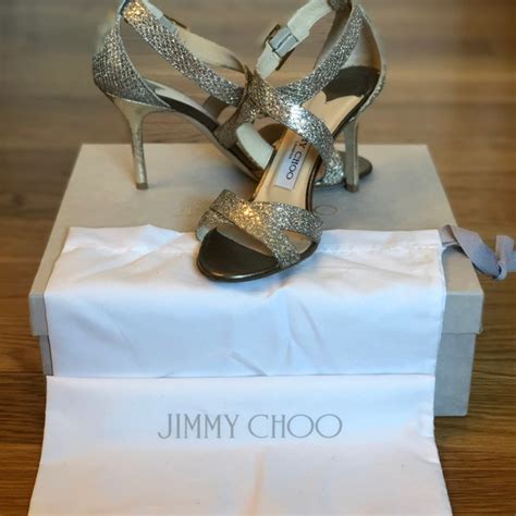 Jimmy Choo Shoes Jimmy Choo Louise Glittery Crisscross Sandal