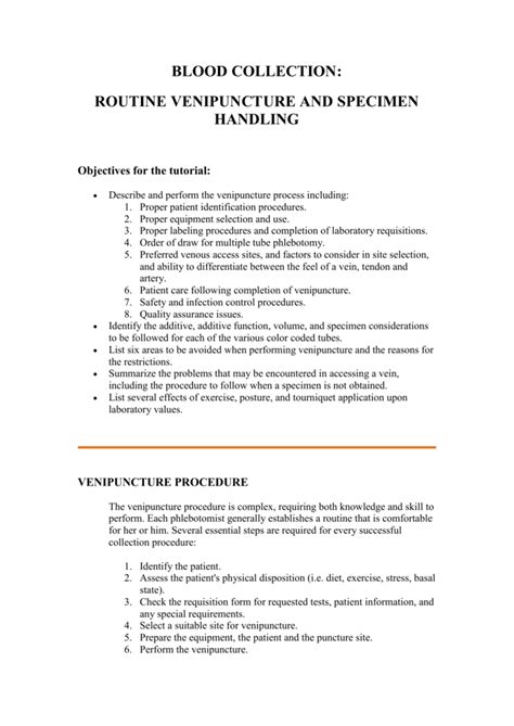 Order Of Draw For Routine Venipuncture Warehouse Of Ideas