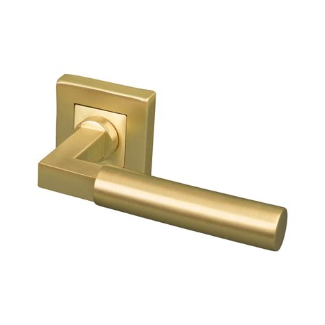 Bauhaus Square Rose Door Handles Lever On Rose Handles