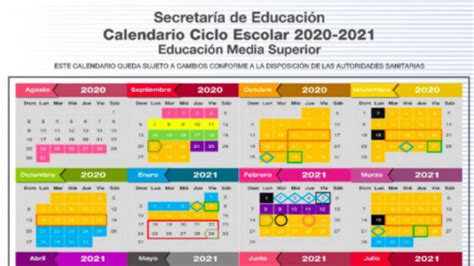 Calendario Escolar Media Superior Estado De México 2020 2021 Unión Edomex