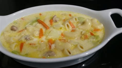 Creamy Chicken Macaroni Soup Filipino Chicken Soup Recipe Faye O