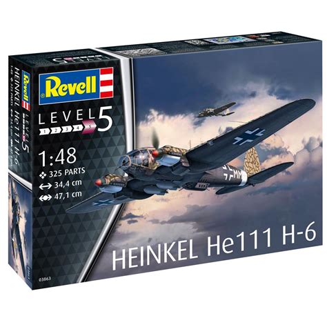 Revell Heinkel He111 H 6 Aircraft Model Kit Level 5 Scale 1 48