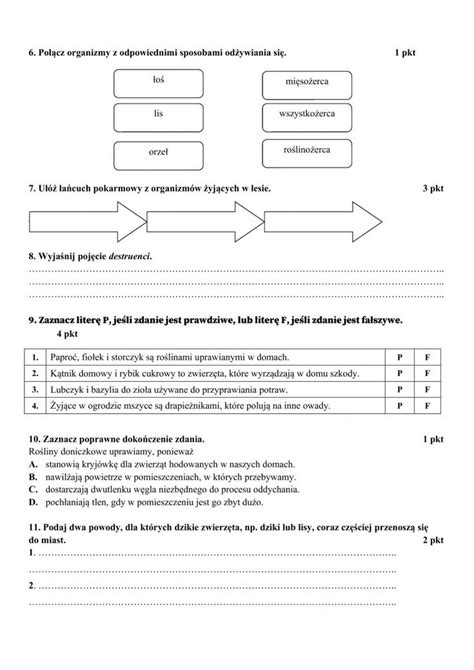 Przyroda Klasa 4 Worksheet Online Workouts Workbook School Subjects