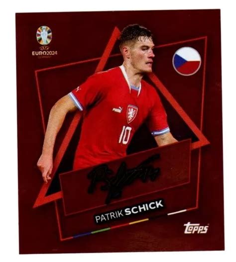 TOPPS EURO 2024 Sticker Swiss Edition CZE SP Signatured Patrik SCHICK