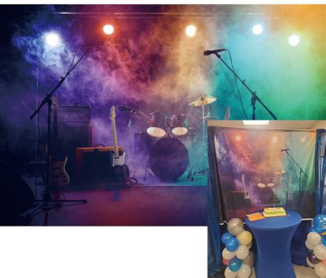 AmazonSmile : DASHAN 7x5ft Polyester Music Concert Stage Backdrop Music ...