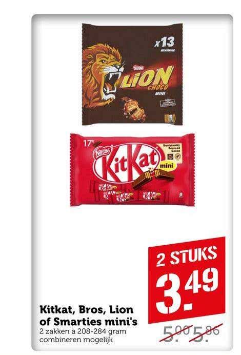 Kitkat Bros Lion Of Smarties Mini S Aanbieding Bij Coop Compact