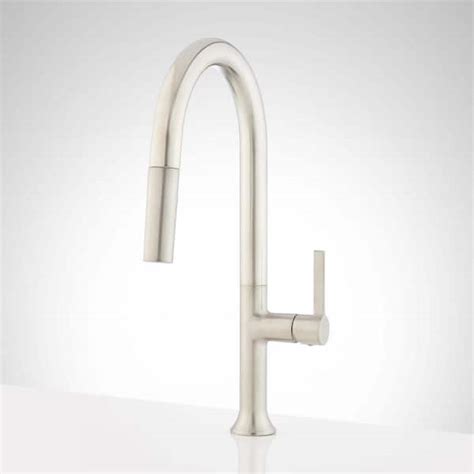 SIGNATURE HARDWARE Bok Single Handle Pull Down Sprayer Kitchen Faucet