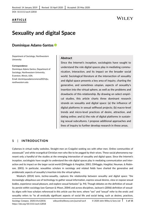 Sexuality And Digital Space Request Pdf