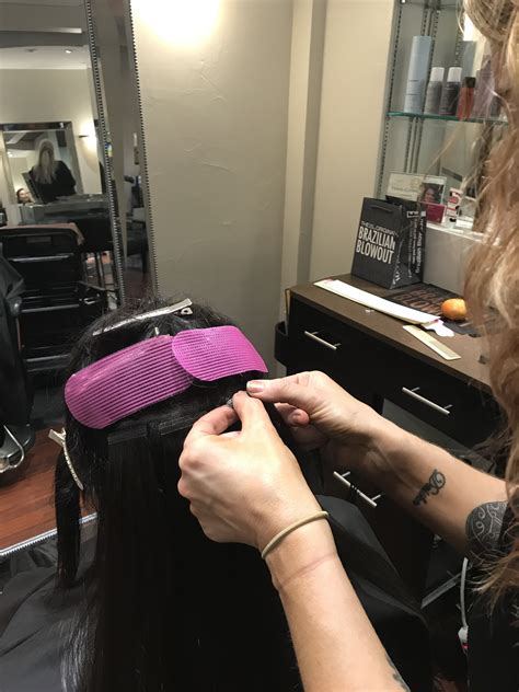 Applying Single Sided Tape In Extensions From Babe Hair To Add