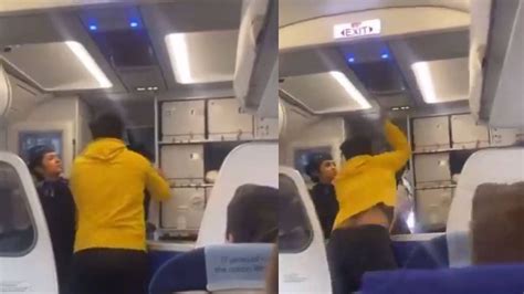 En video Un hombre golpeó al piloto de la aerolínea donde viajaba por