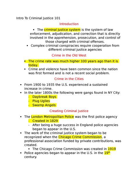 Cj Notes Ch Intro To Criminal Justice Introduction The