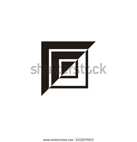 Letter R Box Line Geometric Symbol Stock Vector (Royalty Free ...