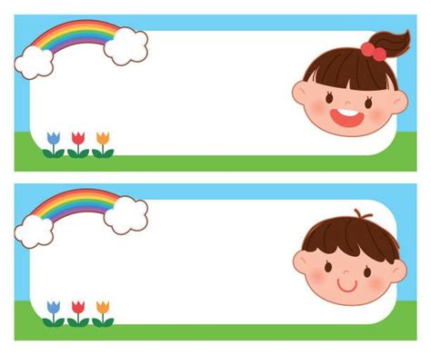 252 Kids Name Tags Illustrations & Clip Art - iStock | Nametags for ...