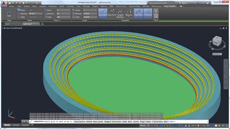 How To Use Path Array In Autocad Autocad Youtube