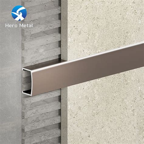 Wall Panel Profile Anodised Metal Trim U Shape Edge Flooring Tile Trim