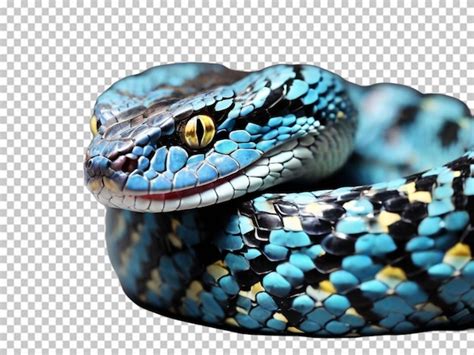 Premium PSD | Psd of a blue pit viper