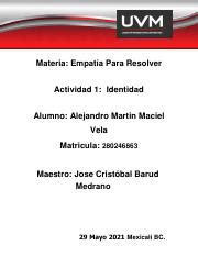 A1 AM pdf pdf Materia Empatía Para Resolver Actividad 1 Identidad