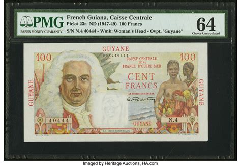 100 Francs La Bourdonnais French Guiana Numista