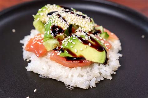 Premium Photo Sushi Waffles Are Crispy Rice Cooked In A Waffle Iron