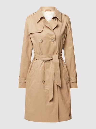 S Oliver Red Label Trenchcoat Mit Umlegekragen Beige Online Kaufen