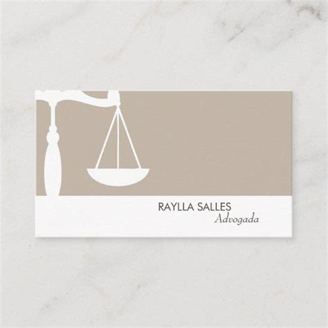 Tarjeta De Presentaci N De Abogados De Escala De J Zazzle